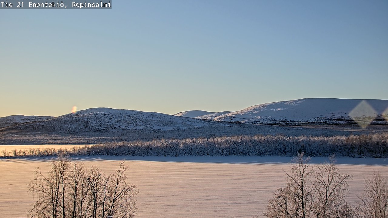Weather Camera Image Road 21 Enontekiö, Ropinsalmi, Enontekiö, Lappi
