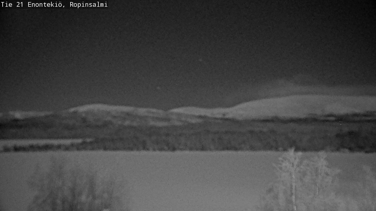 Weather Camera Image Road 21 Enontekiö, Ropinsalmi, Enontekiö, Lappi