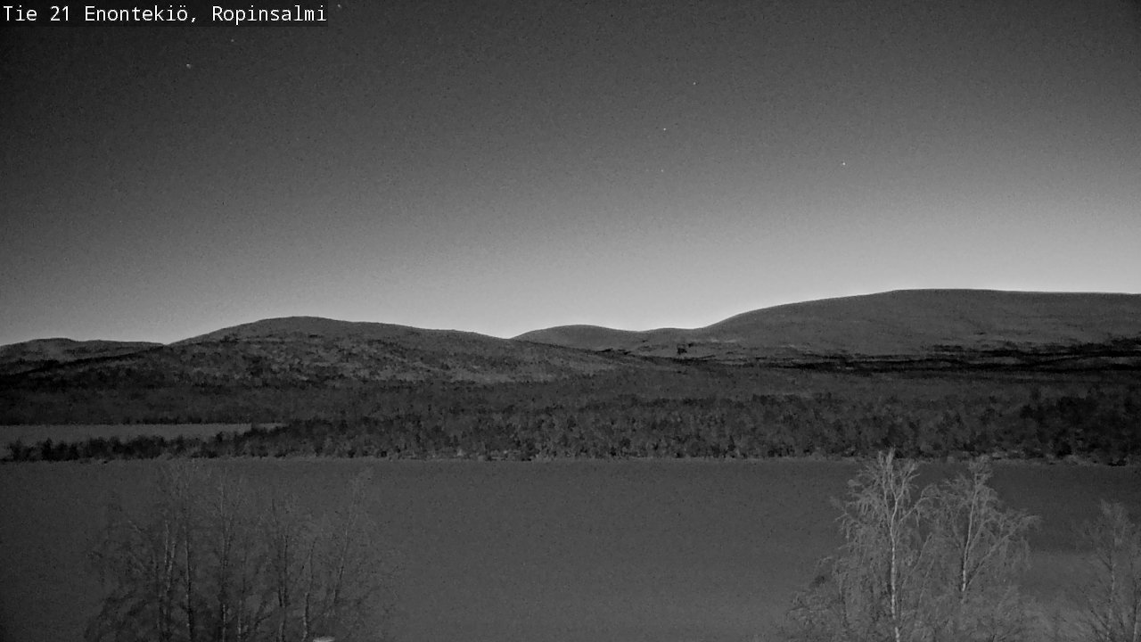 Weather Camera Image Road 21 Enontekiö, Ropinsalmi, Enontekiö, Lappi