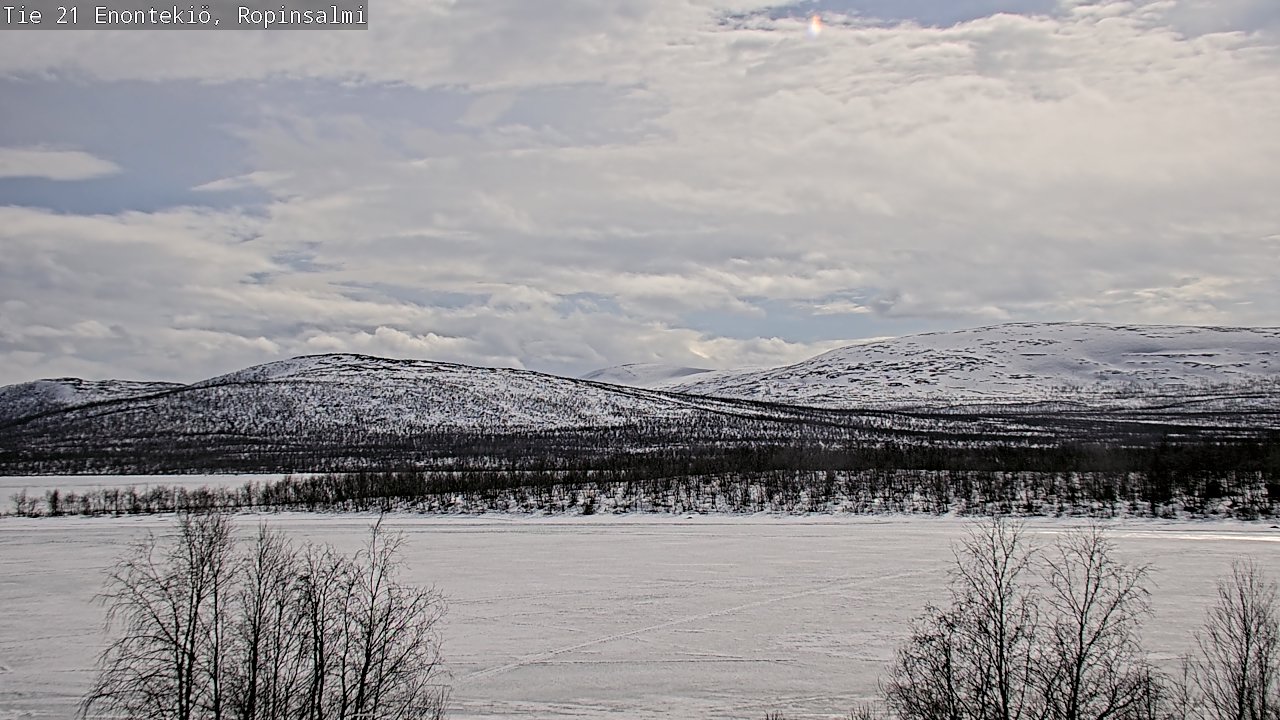 Weather Camera Image Road 21 Enontekiö, Ropinsalmi, Enontekiö, Lappi