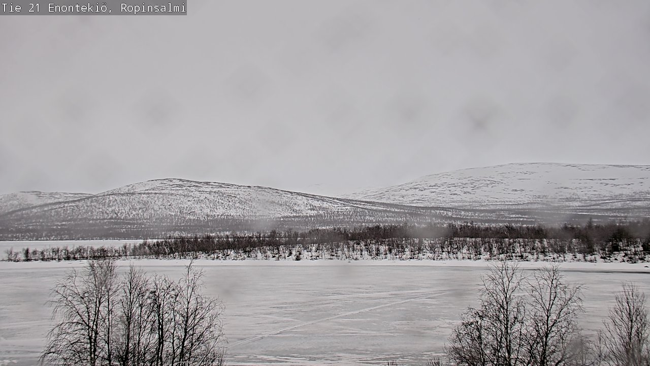 Weather Camera Image Road 21 Enontekiö, Ropinsalmi, Enontekiö, Lappi