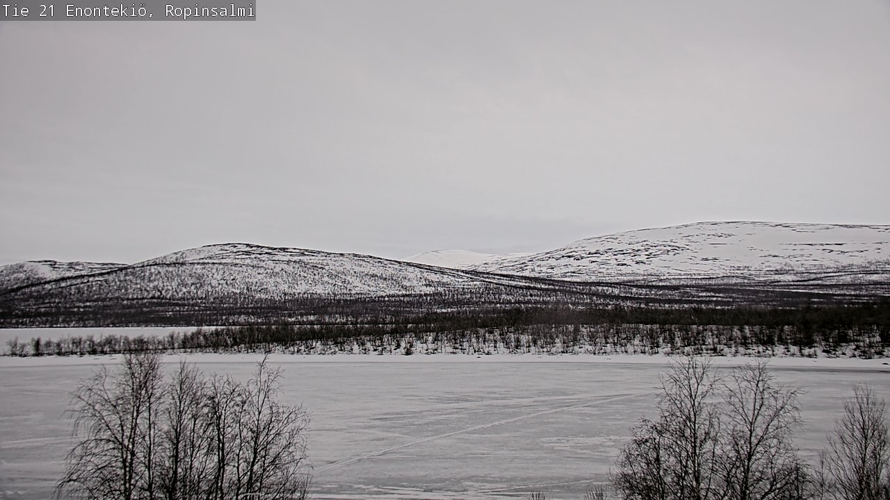 Weather Camera Image Väg 21 Enontekiö, Ropinsalmi, Enontekiö, Lappi