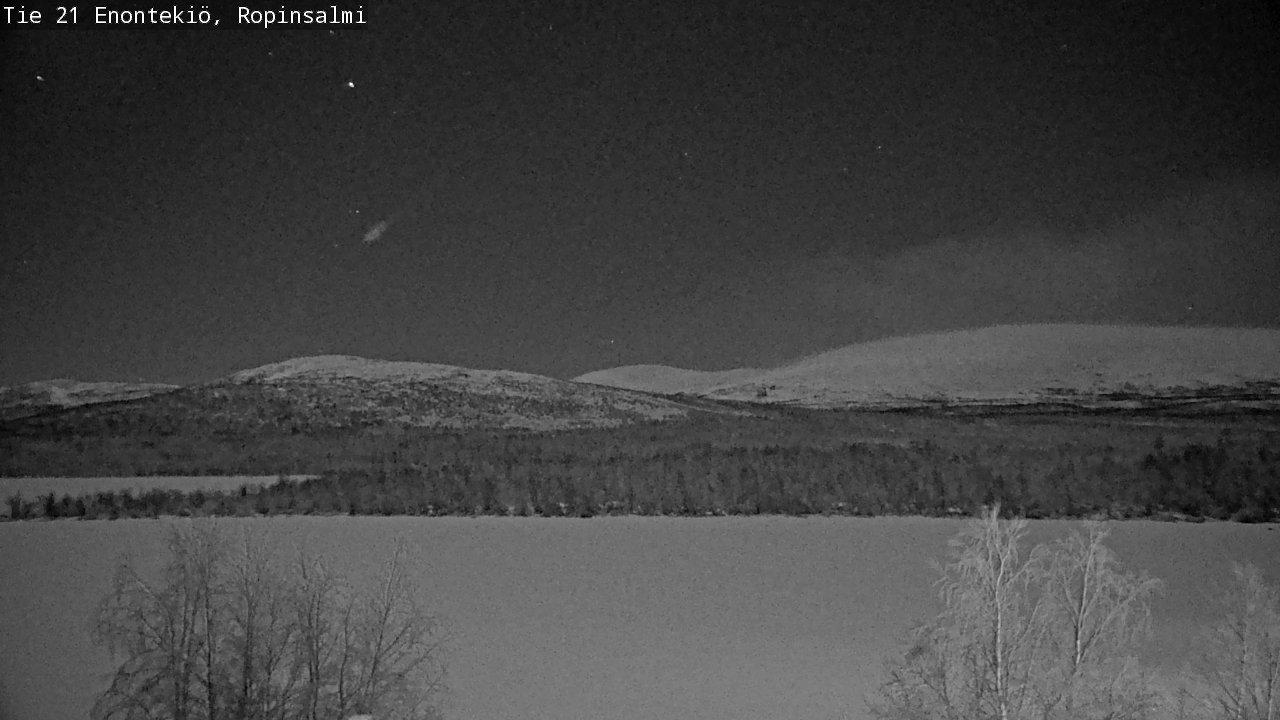 Weather Camera Image Road 21 Enontekiö, Ropinsalmi, Enontekiö, Lappi