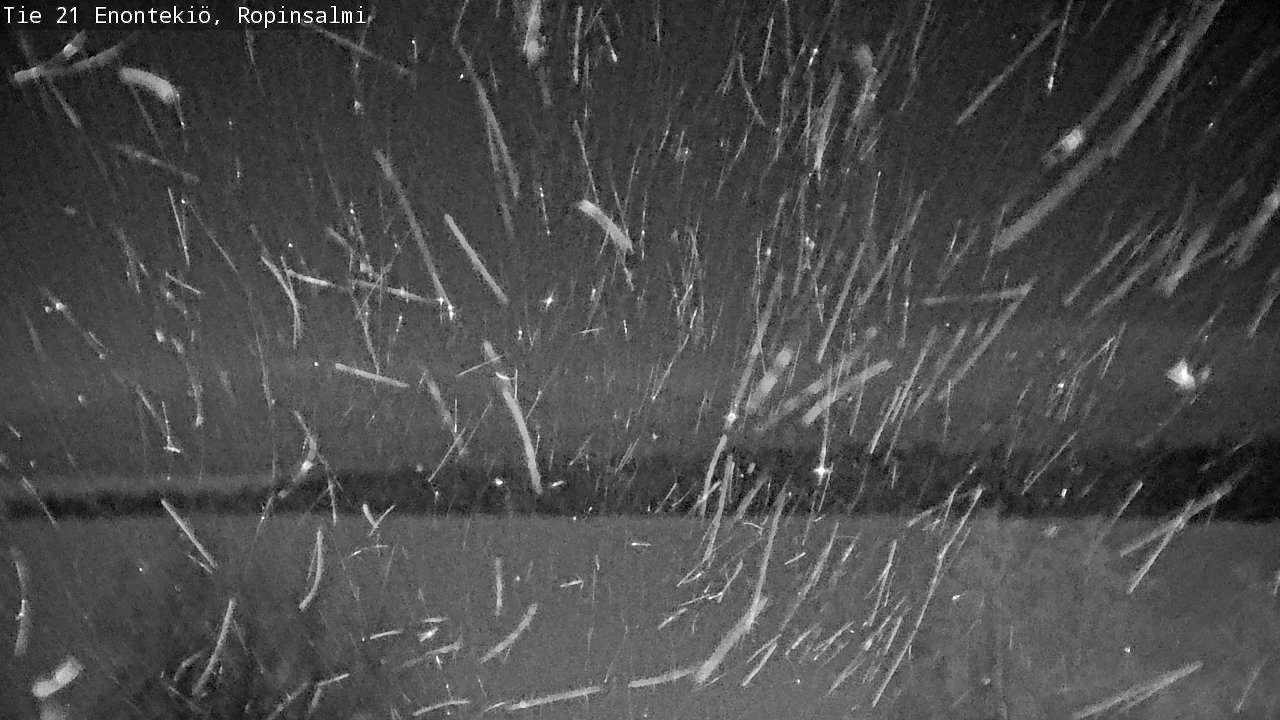 Weather Camera Image Road 21 Enontekiö, Ropinsalmi, Enontekiö, Lappi