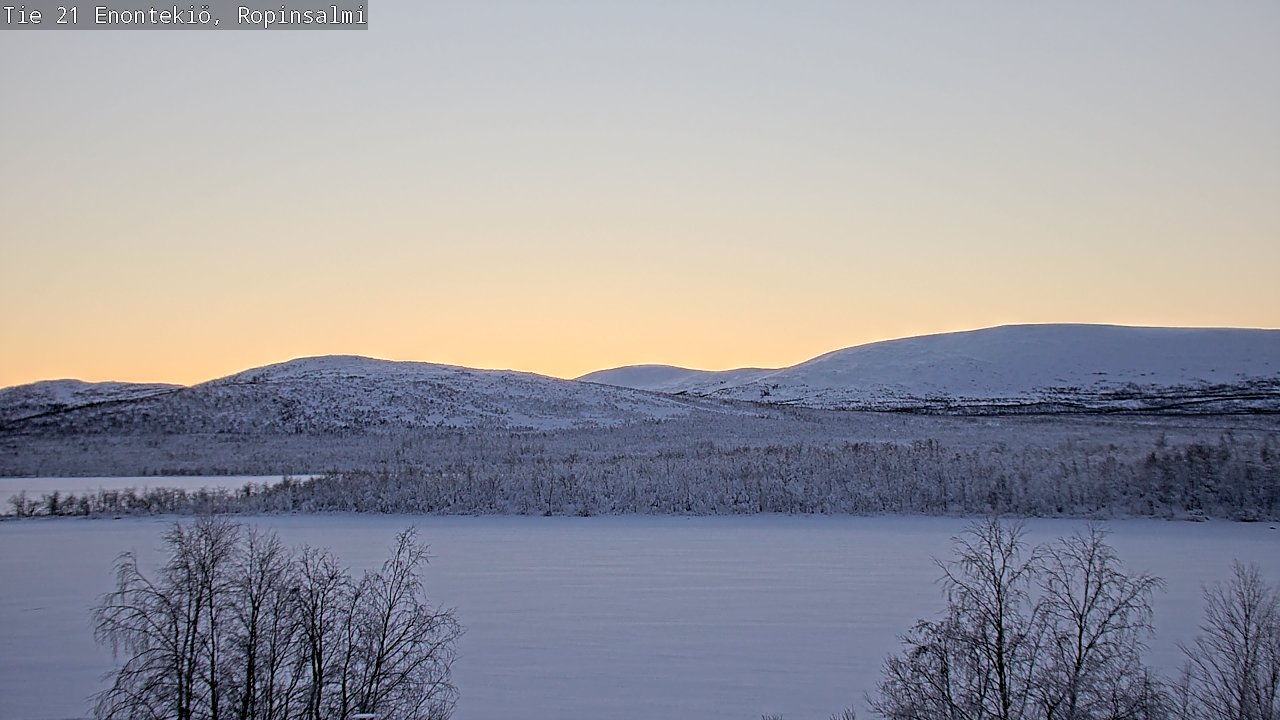 Weather Camera Image Road 21 Enontekiö, Ropinsalmi, Enontekiö, Lappi