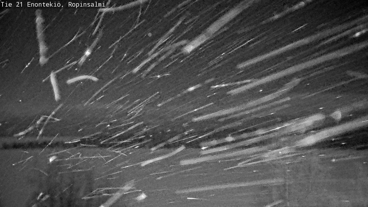 Weather Camera Image Road 21 Enontekiö, Ropinsalmi, Enontekiö, Lappi