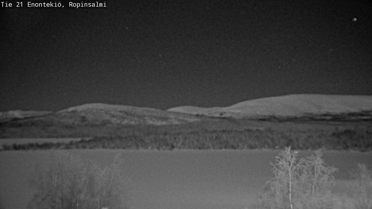 Weather Camera Image Road 21 Enontekiö, Ropinsalmi, Enontekiö, Lappi