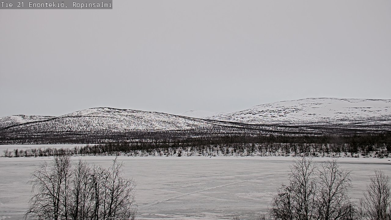 Weather Camera Image Road 21 Enontekiö, Ropinsalmi, Enontekiö, Lappi