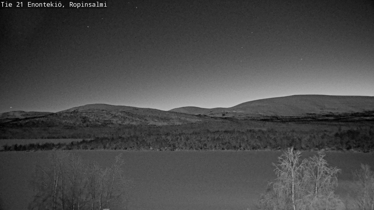 Weather Camera Image Road 21 Enontekiö, Ropinsalmi, Enontekiö, Lappi