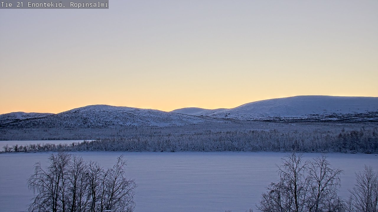 Weather Camera Image Road 21 Enontekiö, Ropinsalmi, Enontekiö, Lappi