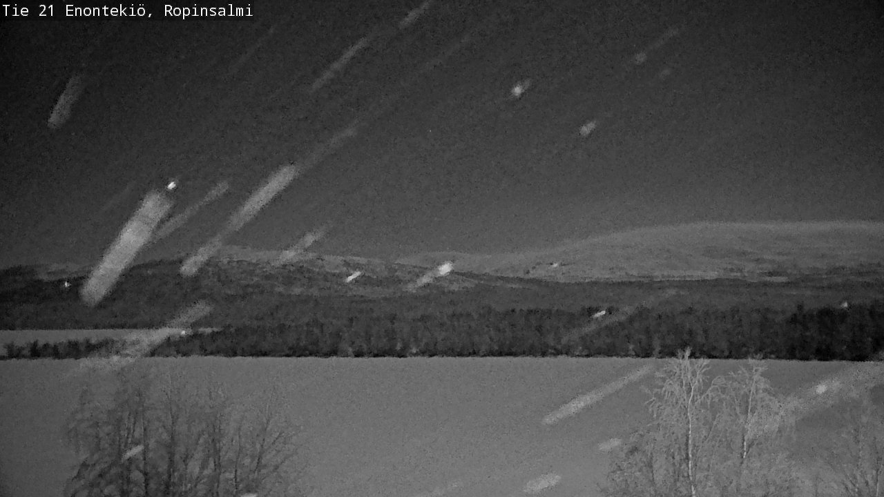 Weather Camera Image Väg 21 Enontekiö, Ropinsalmi, Enontekiö, Lappi