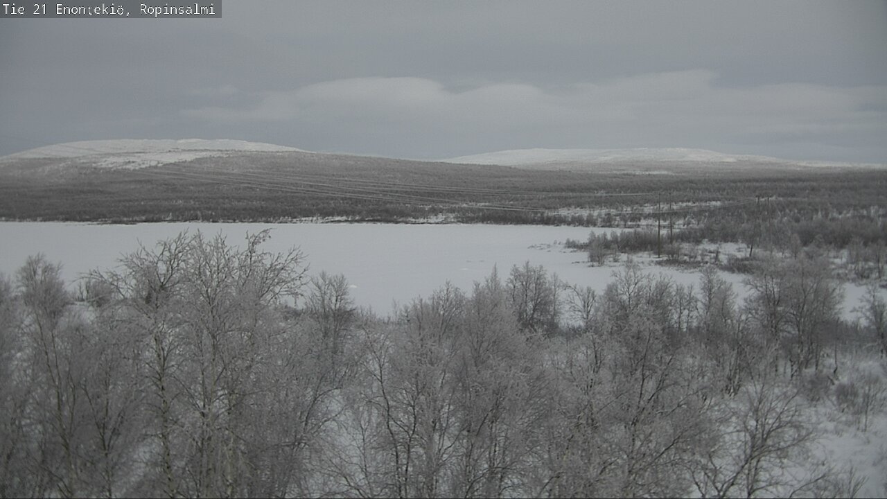Weather Camera Image Väg 21 Enontekiö, Ropinsalmi, Enontekiö, Lappi
