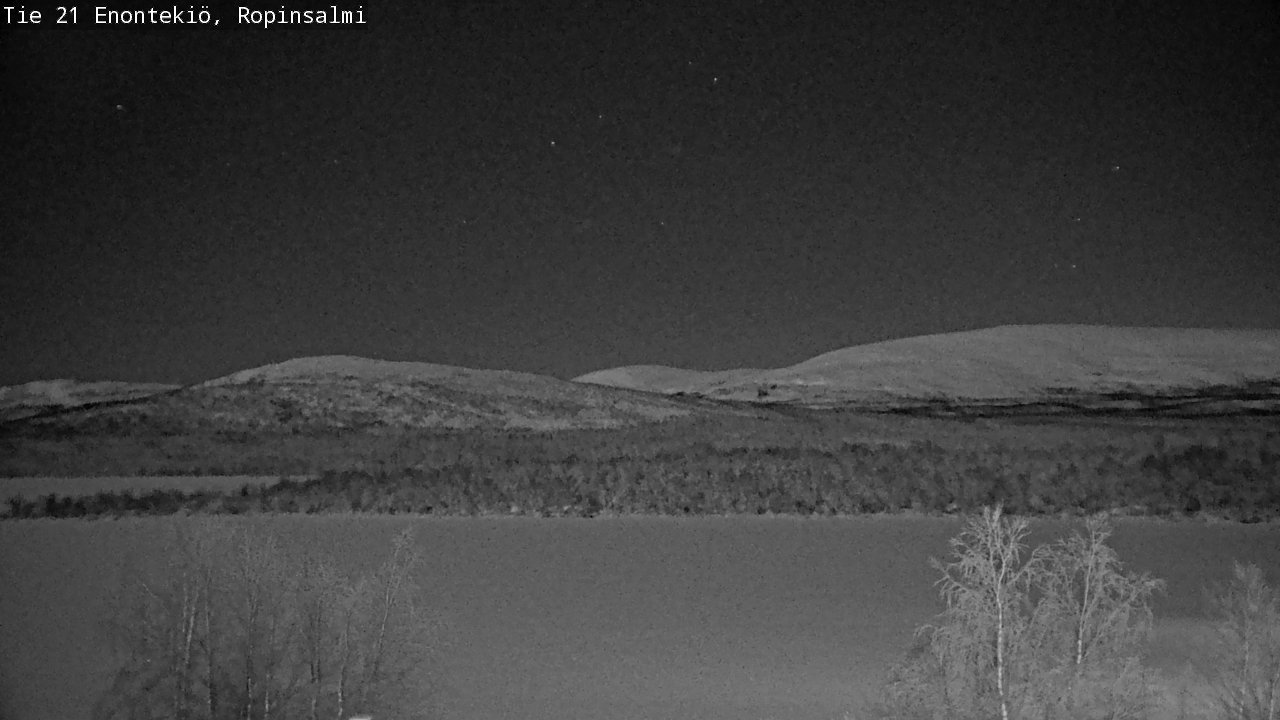 Weather Camera Image Road 21 Enontekiö, Ropinsalmi, Enontekiö, Lappi