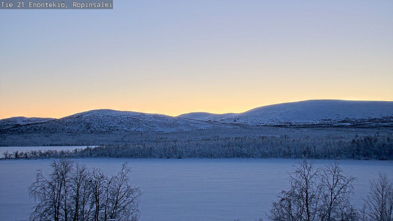 Weather Camera Image Road 21 Enontekiö, Ropinsalmi, Enontekiö, Lappi