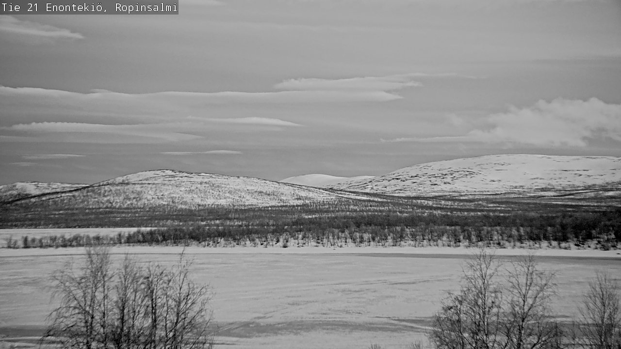 Weather Camera Image Road 21 Enontekiö, Ropinsalmi, Enontekiö, Lappi