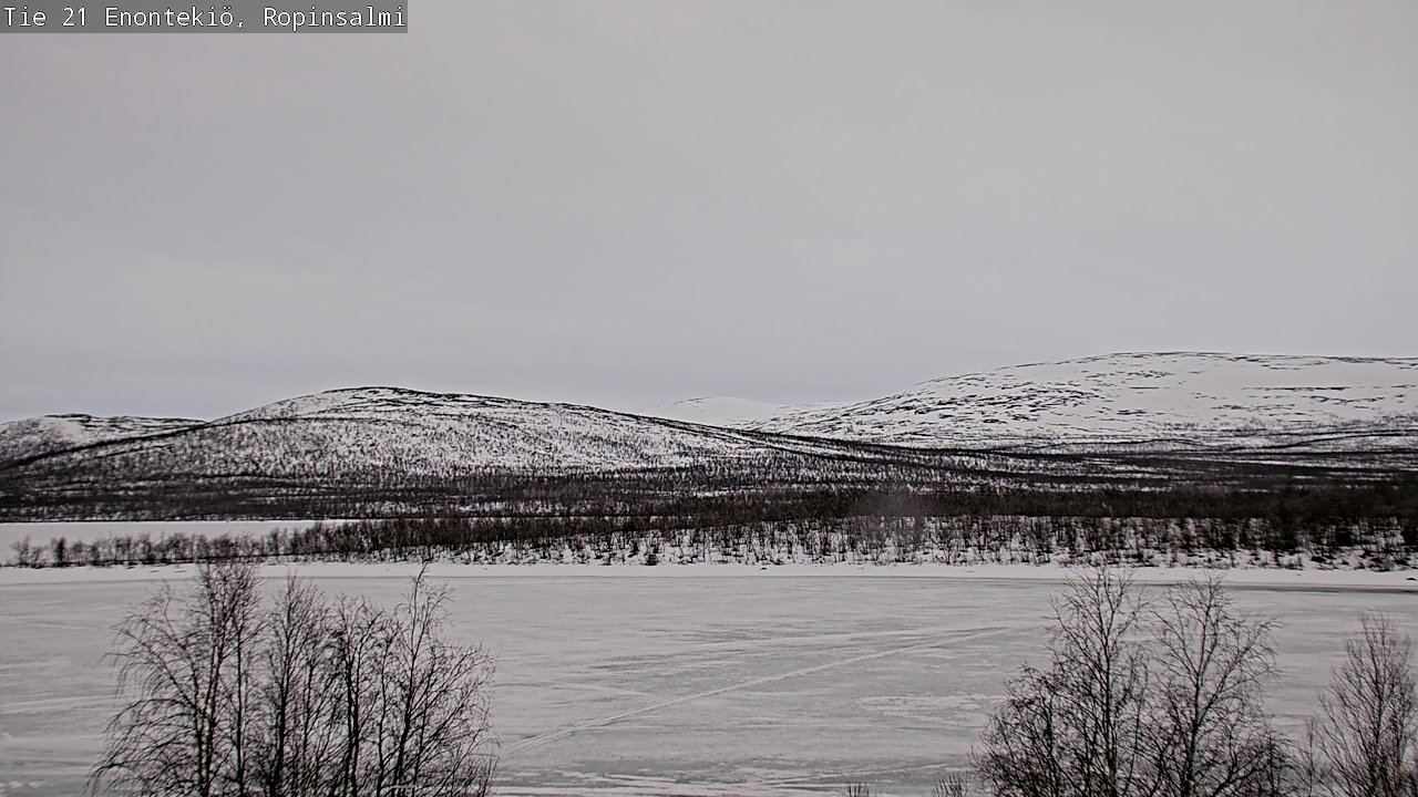 Weather Camera Image Road 21 Enontekiö, Ropinsalmi, Enontekiö, Lappi