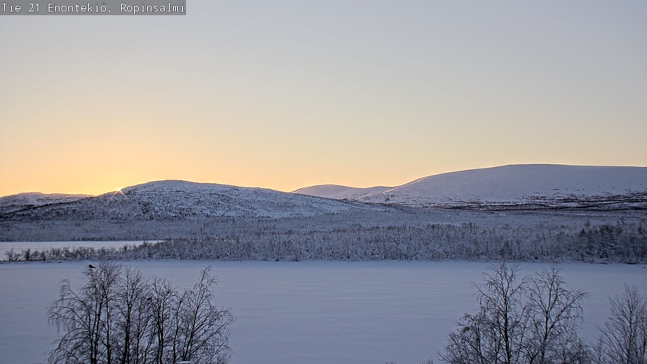 Weather Camera Image Road 21 Enontekiö, Ropinsalmi, Enontekiö, Lappi