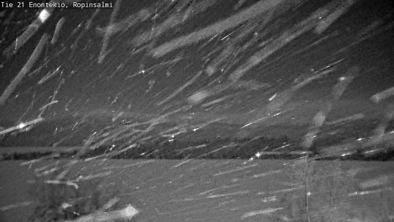 Weather Camera Image Väg 21 Enontekiö, Ropinsalmi, Enontekiö, Lappi