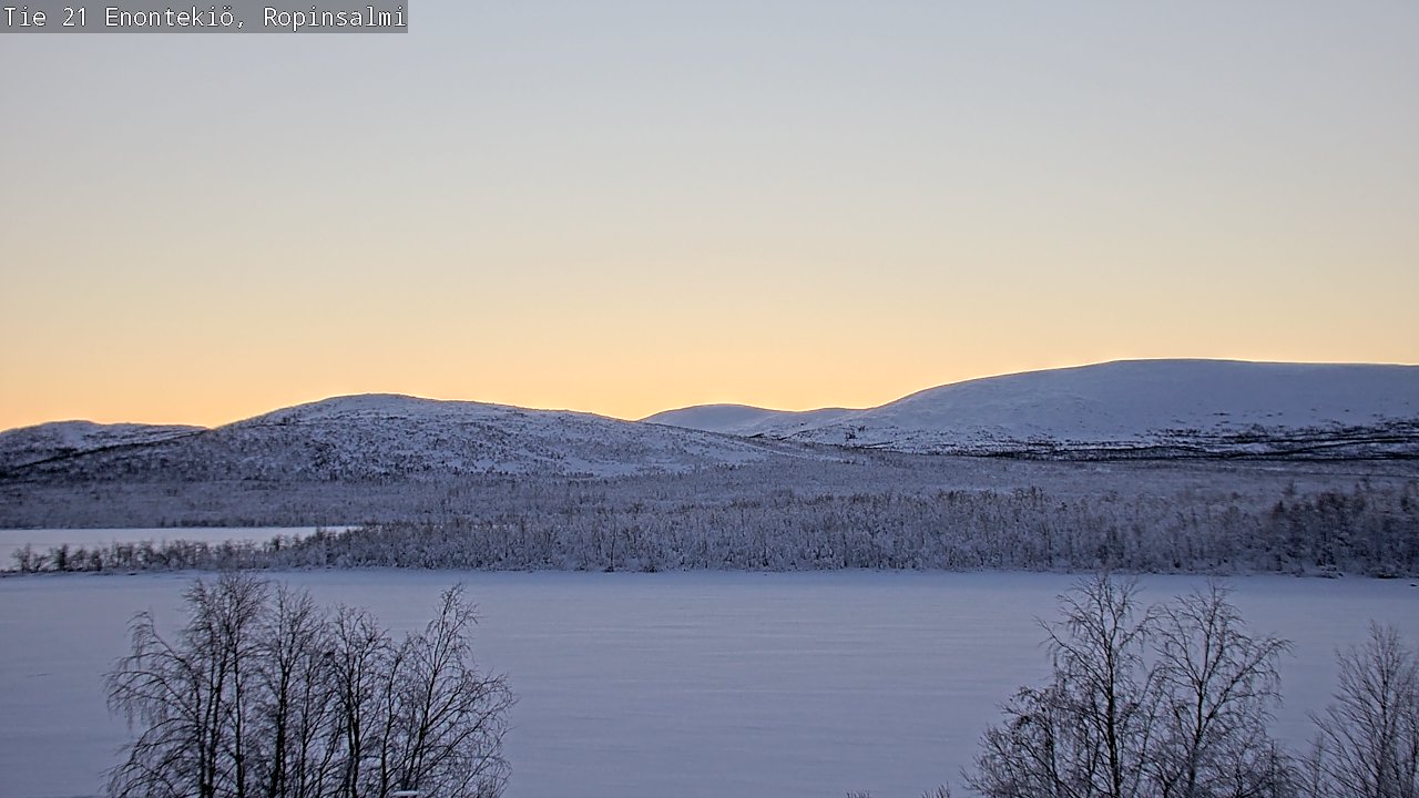 Weather Camera Image Road 21 Enontekiö, Ropinsalmi, Enontekiö, Lappi
