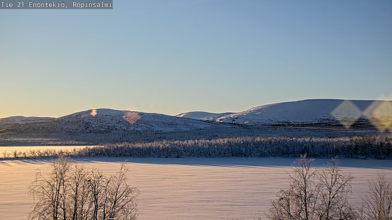Weather Camera Image Road 21 Enontekiö, Ropinsalmi, Enontekiö, Lappi