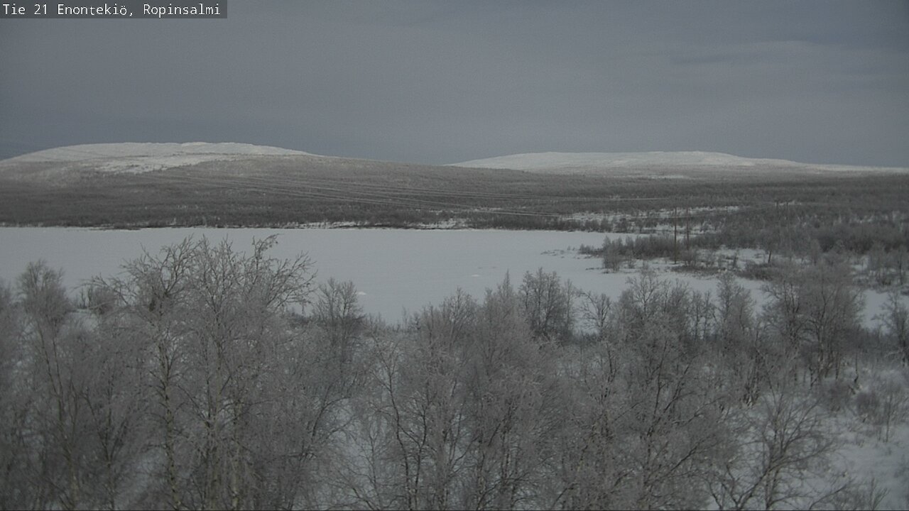 Weather Camera Image Väg 21 Enontekiö, Ropinsalmi, Enontekiö, Lappi
