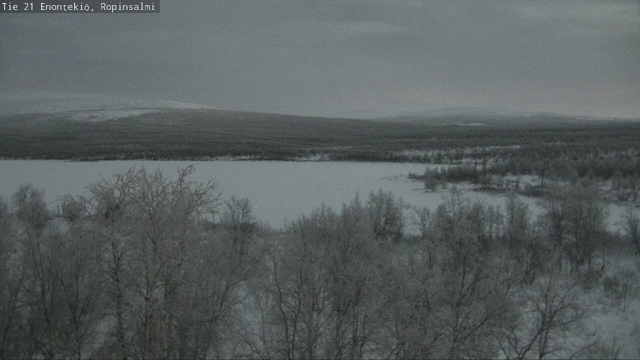 Weather Camera Image Väg 21 Enontekiö, Ropinsalmi, Enontekiö, Lappi