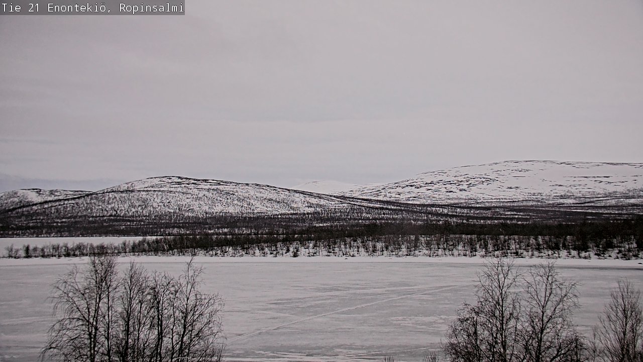 Weather Camera Image Väg 21 Enontekiö, Ropinsalmi, Enontekiö, Lappi