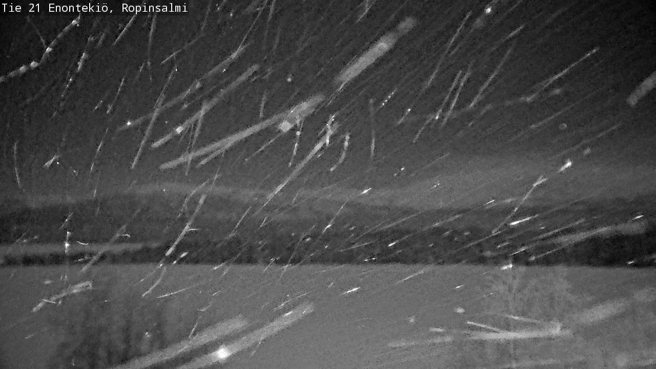 Weather Camera Image Väg 21 Enontekiö, Ropinsalmi, Enontekiö, Lappi