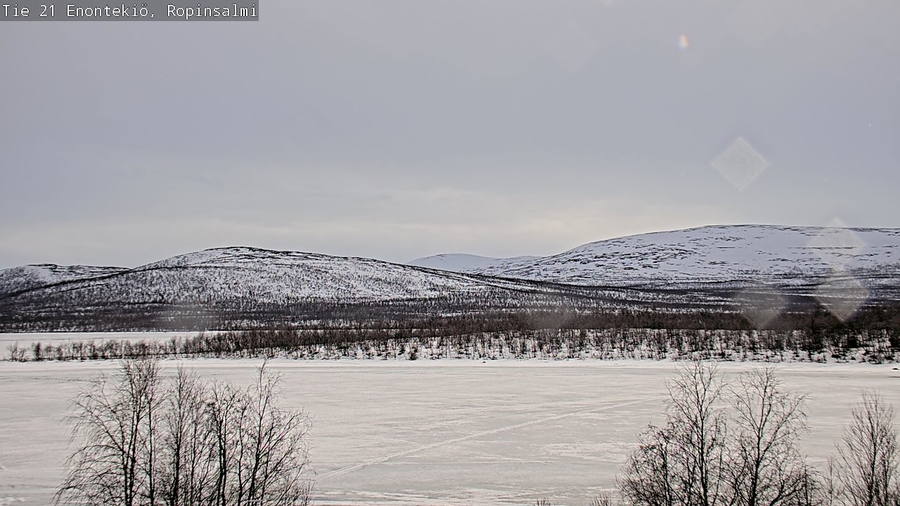 Weather Camera Image Road 21 Enontekiö, Ropinsalmi, Enontekiö, Lappi