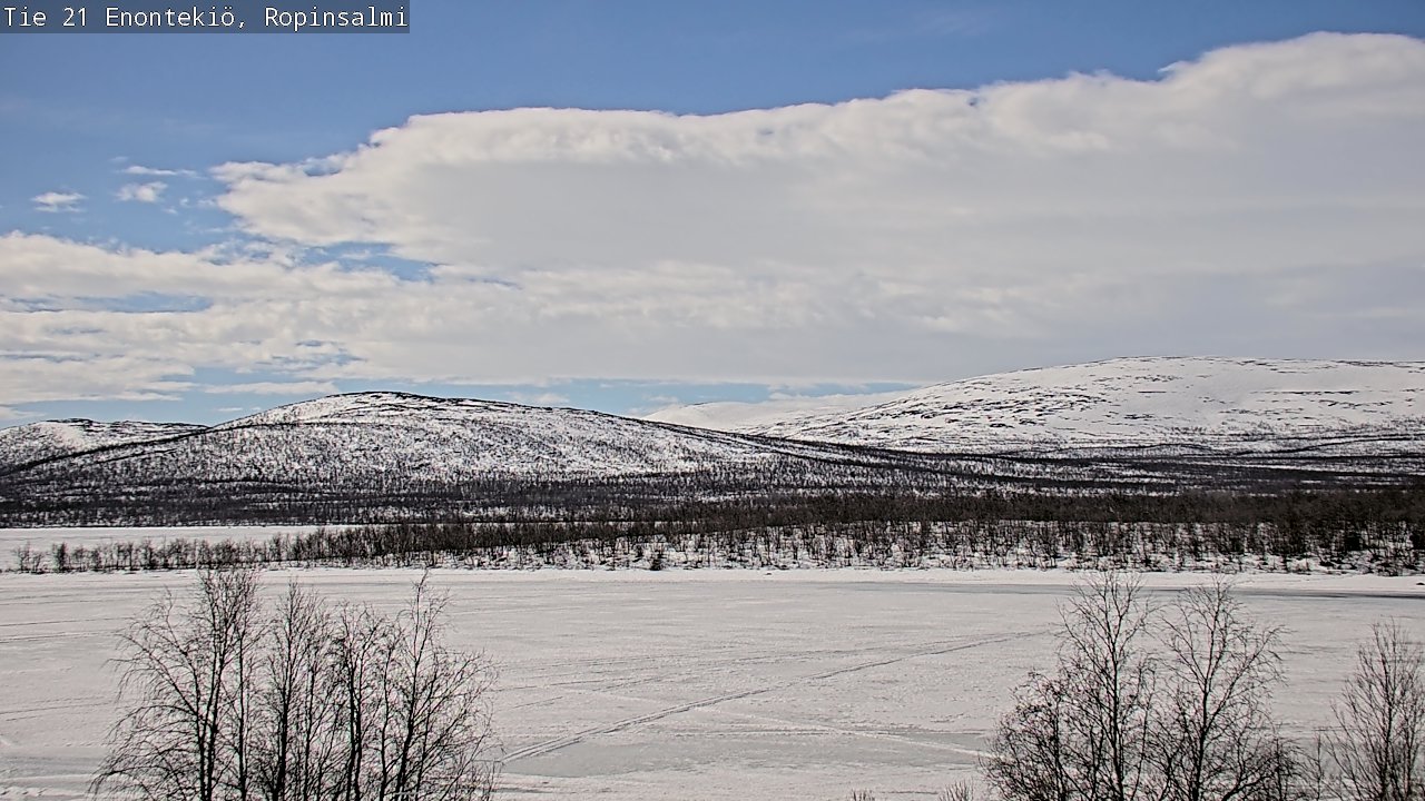 Weather Camera Image Road 21 Enontekiö, Ropinsalmi, Enontekiö, Lappi