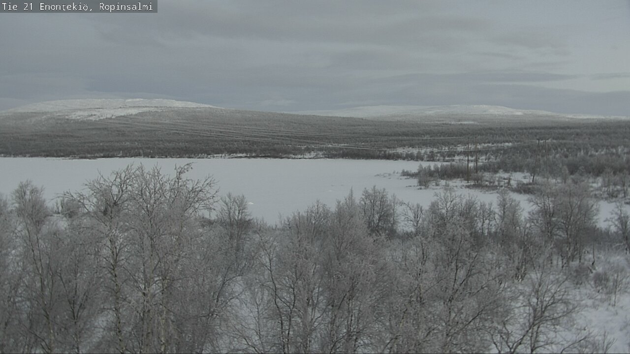 Weather Camera Image Väg 21 Enontekiö, Ropinsalmi, Enontekiö, Lappi