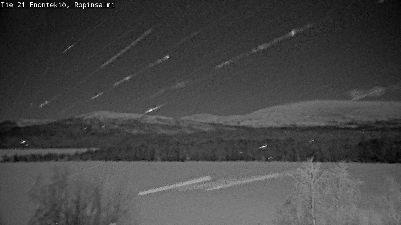 Weather Camera Image Väg 21 Enontekiö, Ropinsalmi, Enontekiö, Lappi