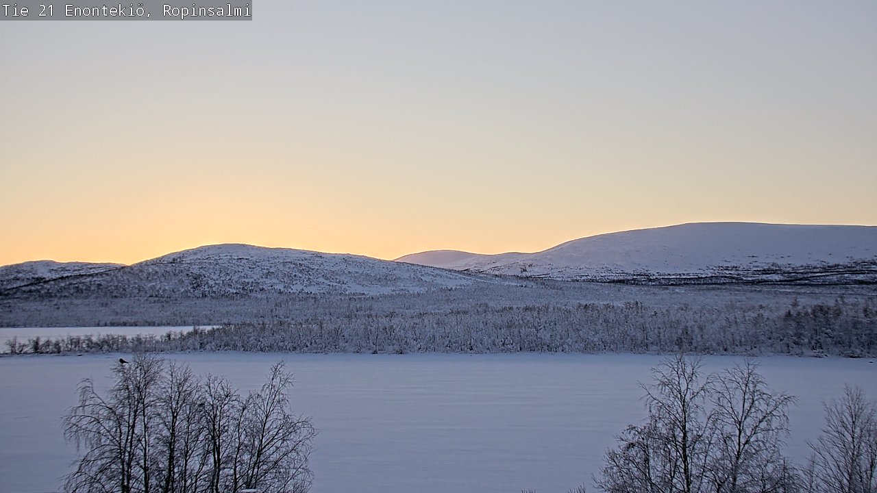 Weather Camera Image Road 21 Enontekiö, Ropinsalmi, Enontekiö, Lappi