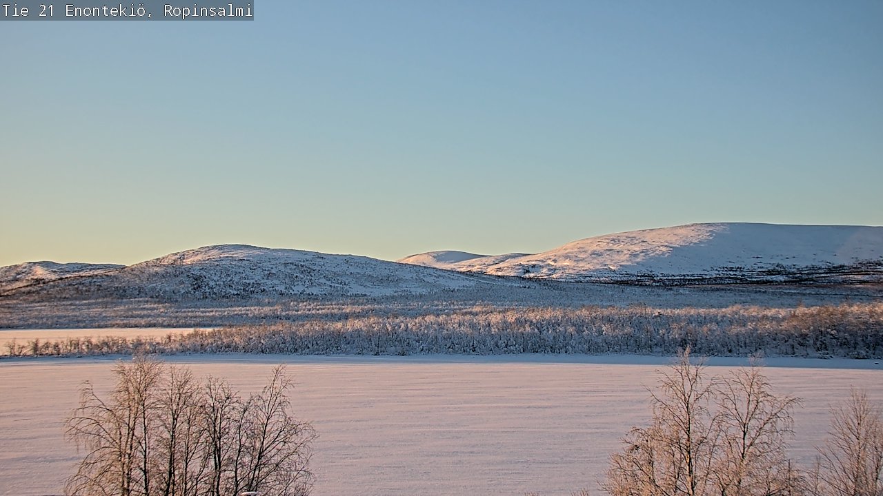Weather Camera Image Road 21 Enontekiö, Ropinsalmi, Enontekiö, Lappi