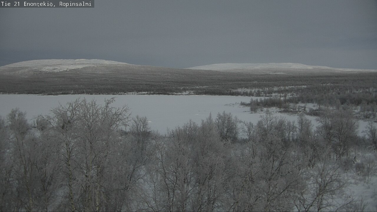 Weather Camera Image Väg 21 Enontekiö, Ropinsalmi, Enontekiö, Lappi