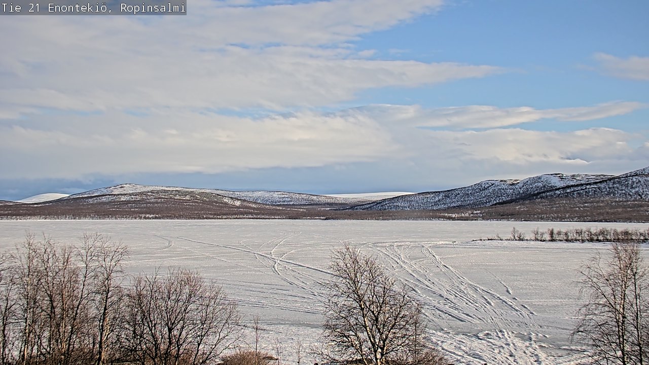 Weather Camera Image Väg 21 Enontekiö, Ropinsalmi, Enontekiö, Lappi