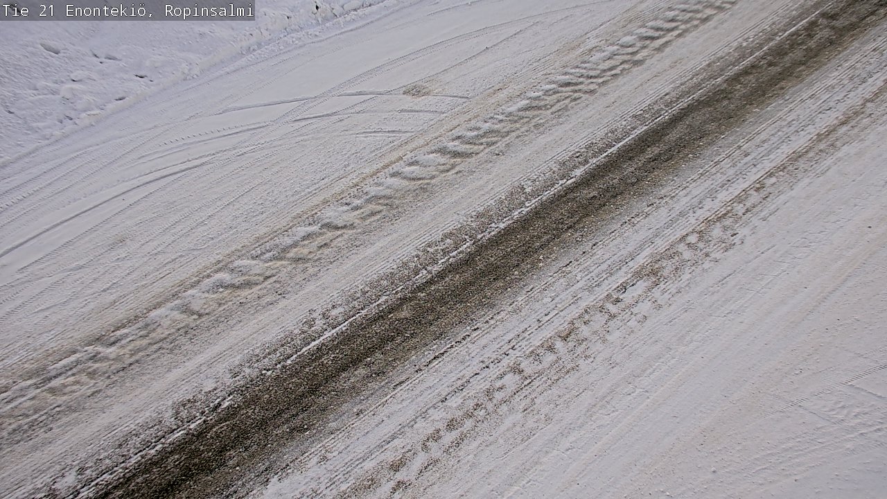Weather Camera Image Road 21 Enontekiö, Ropinsalmi, Enontekiö, Lappi