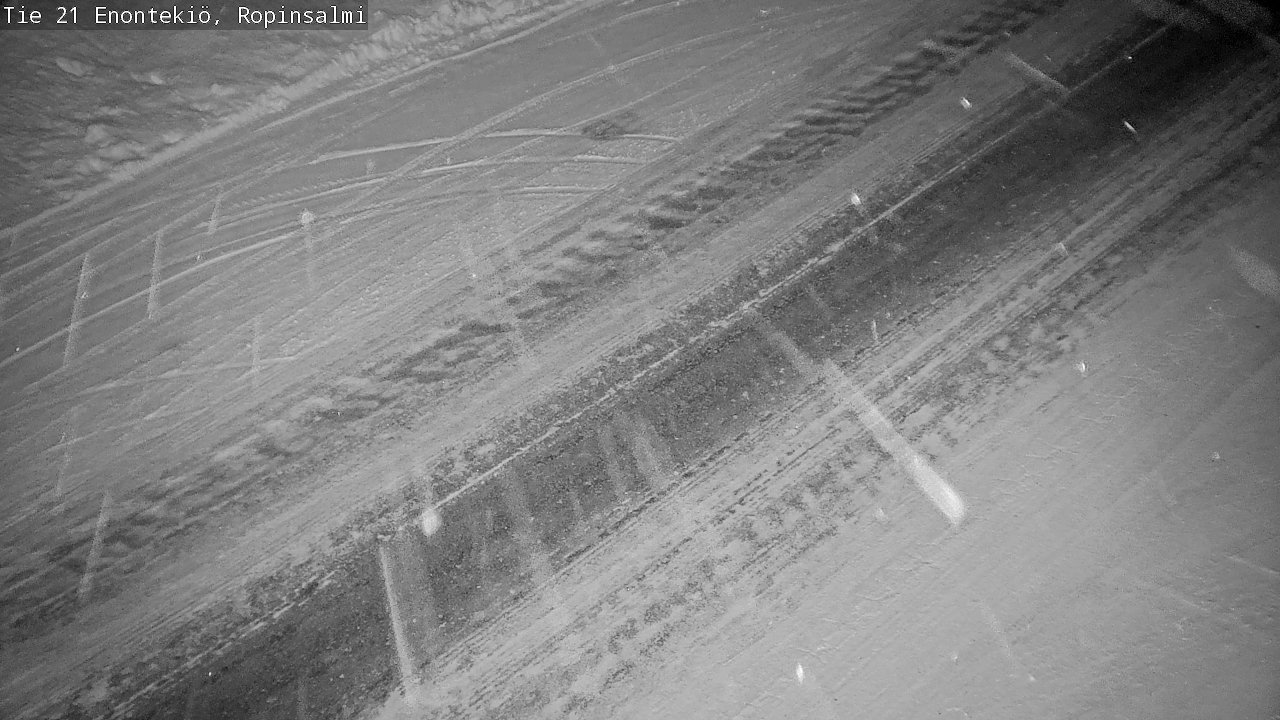 Weather Camera Image Road 21 Enontekiö, Ropinsalmi, Enontekiö, Lappi