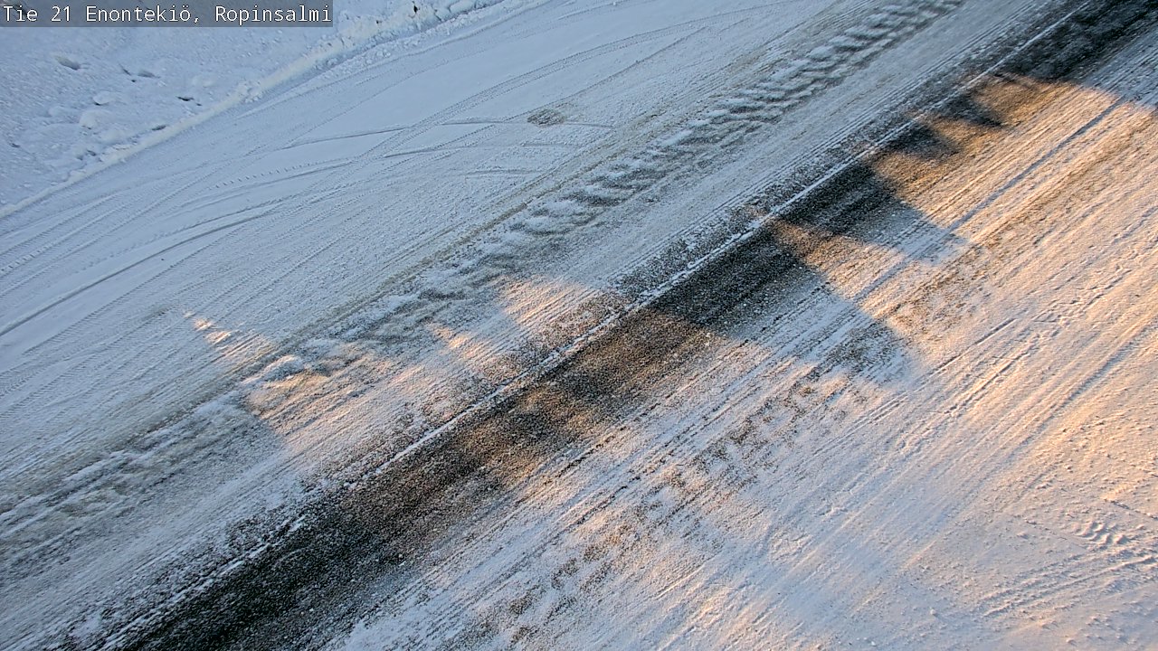Weather Camera Image Road 21 Enontekiö, Ropinsalmi, Enontekiö, Lappi