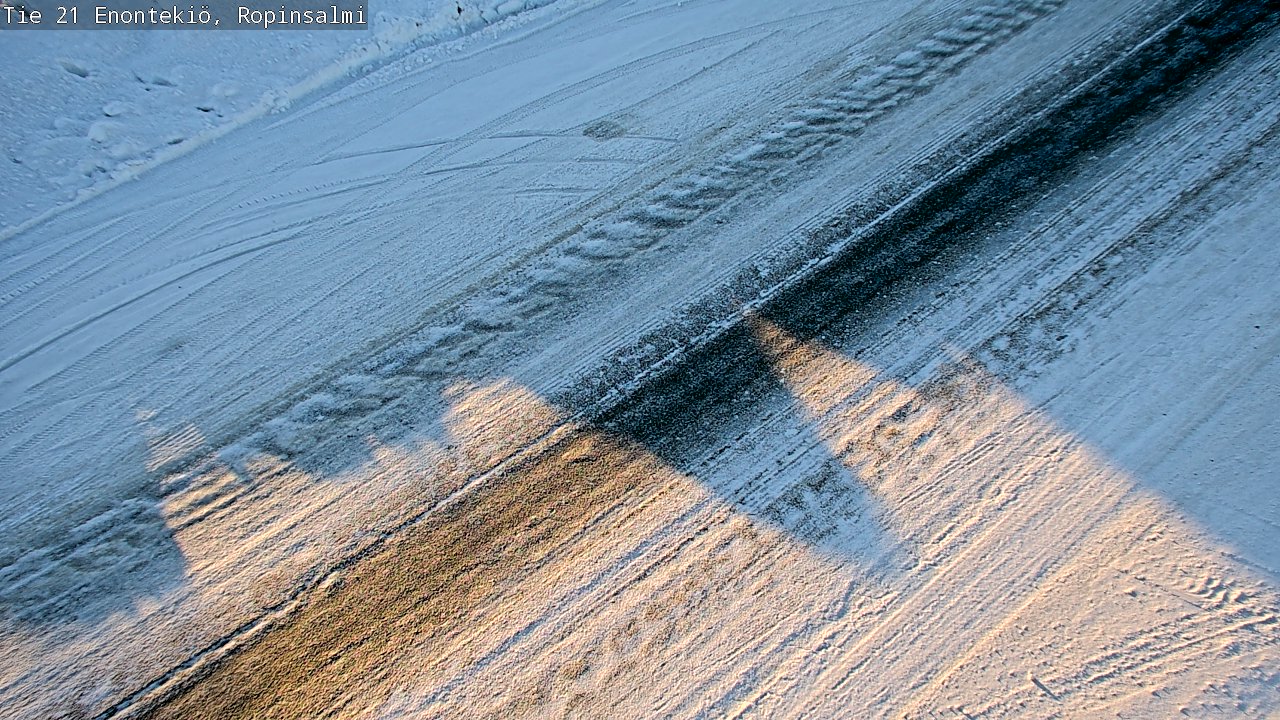 Weather Camera Image Road 21 Enontekiö, Ropinsalmi, Enontekiö, Lappi