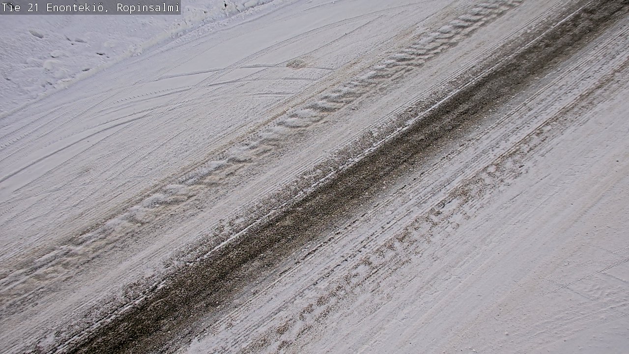 Weather Camera Image Road 21 Enontekiö, Ropinsalmi, Enontekiö, Lappi