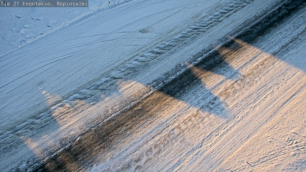 Weather Camera Image Road 21 Enontekiö, Ropinsalmi, Enontekiö, Lappi