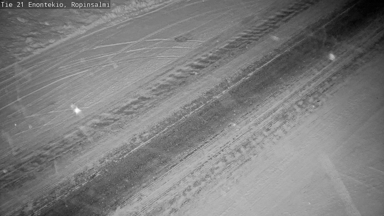 Weather Camera Image Road 21 Enontekiö, Ropinsalmi, Enontekiö, Lappi