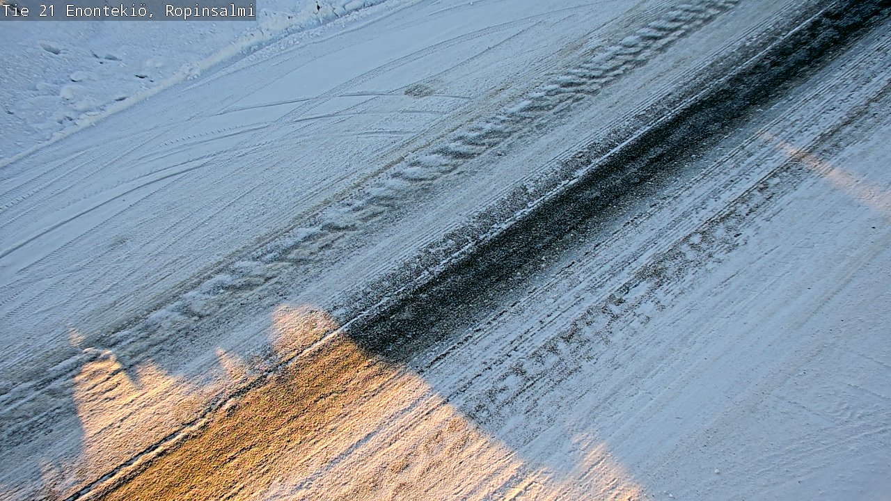 Weather Camera Image Road 21 Enontekiö, Ropinsalmi, Enontekiö, Lappi