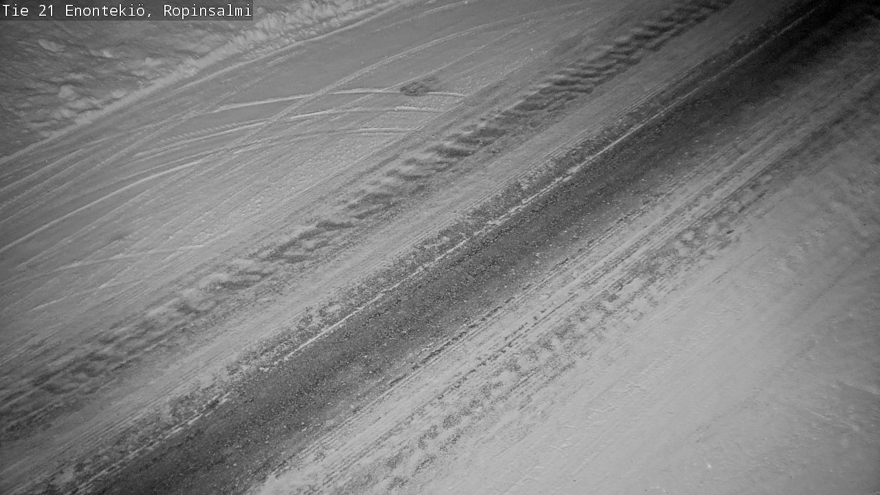 Weather Camera Image Road 21 Enontekiö, Ropinsalmi, Enontekiö, Lappi