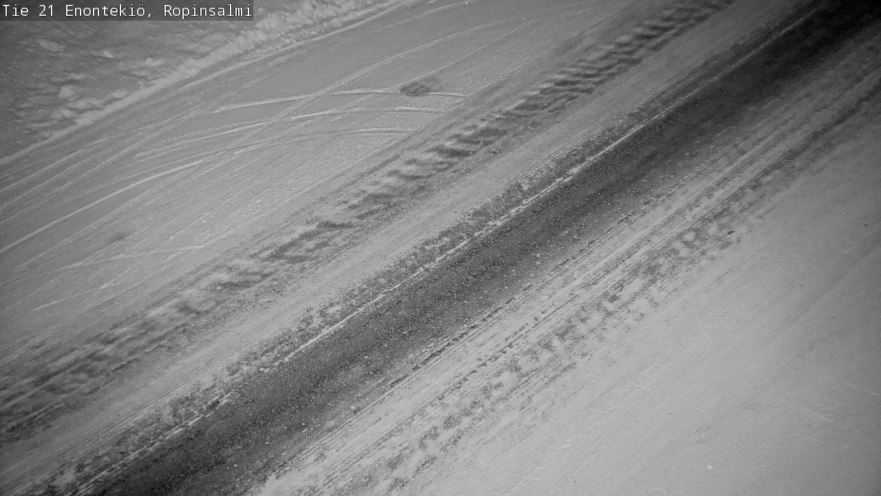 Weather Camera Image Road 21 Enontekiö, Ropinsalmi, Enontekiö, Lappi