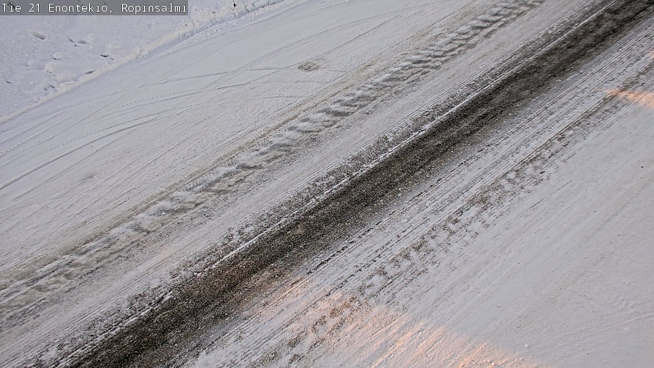 Weather Camera Image Road 21 Enontekiö, Ropinsalmi, Enontekiö, Lappi