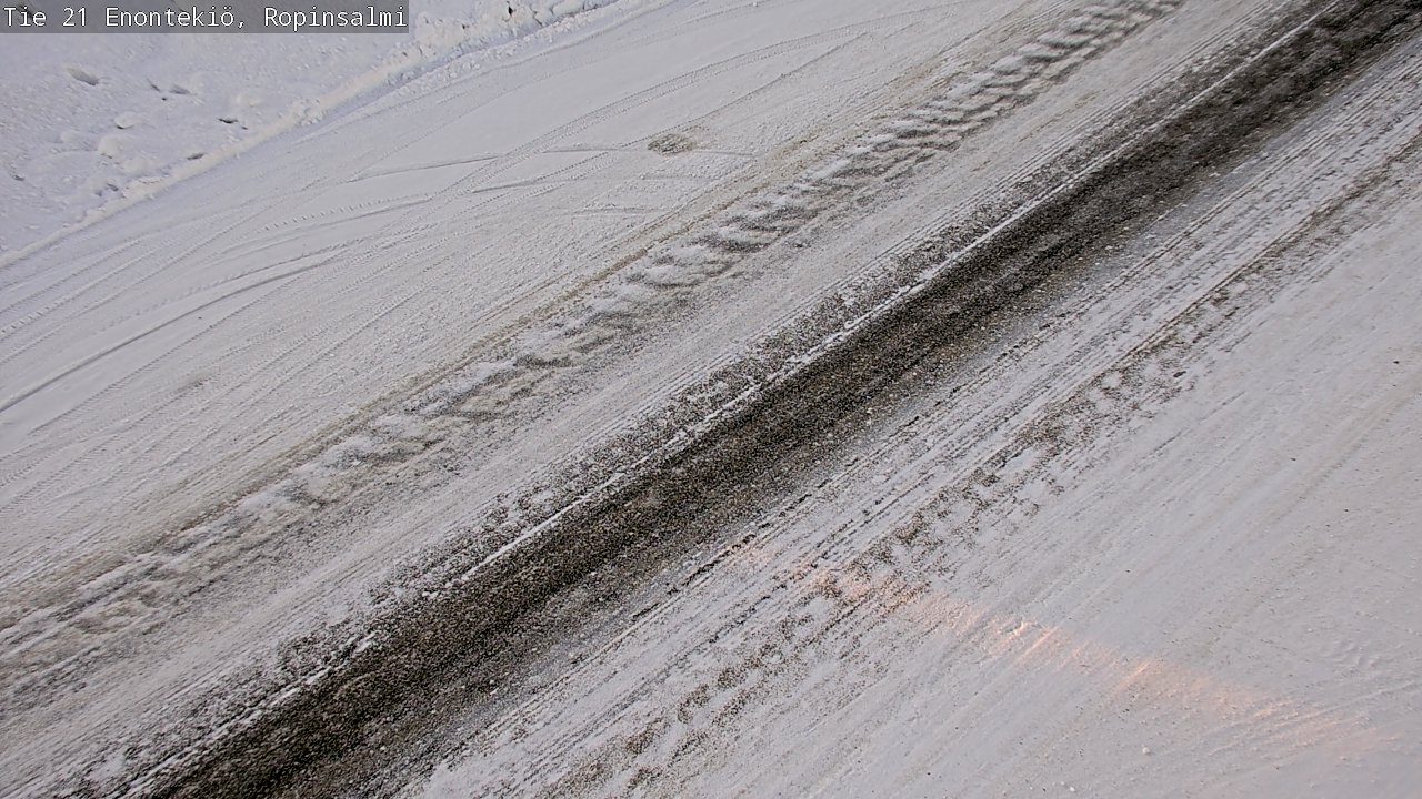 Weather Camera Image Road 21 Enontekiö, Ropinsalmi, Enontekiö, Lappi