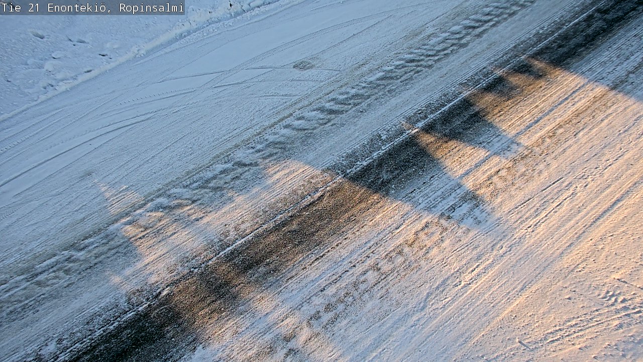Weather Camera Image Road 21 Enontekiö, Ropinsalmi, Enontekiö, Lappi