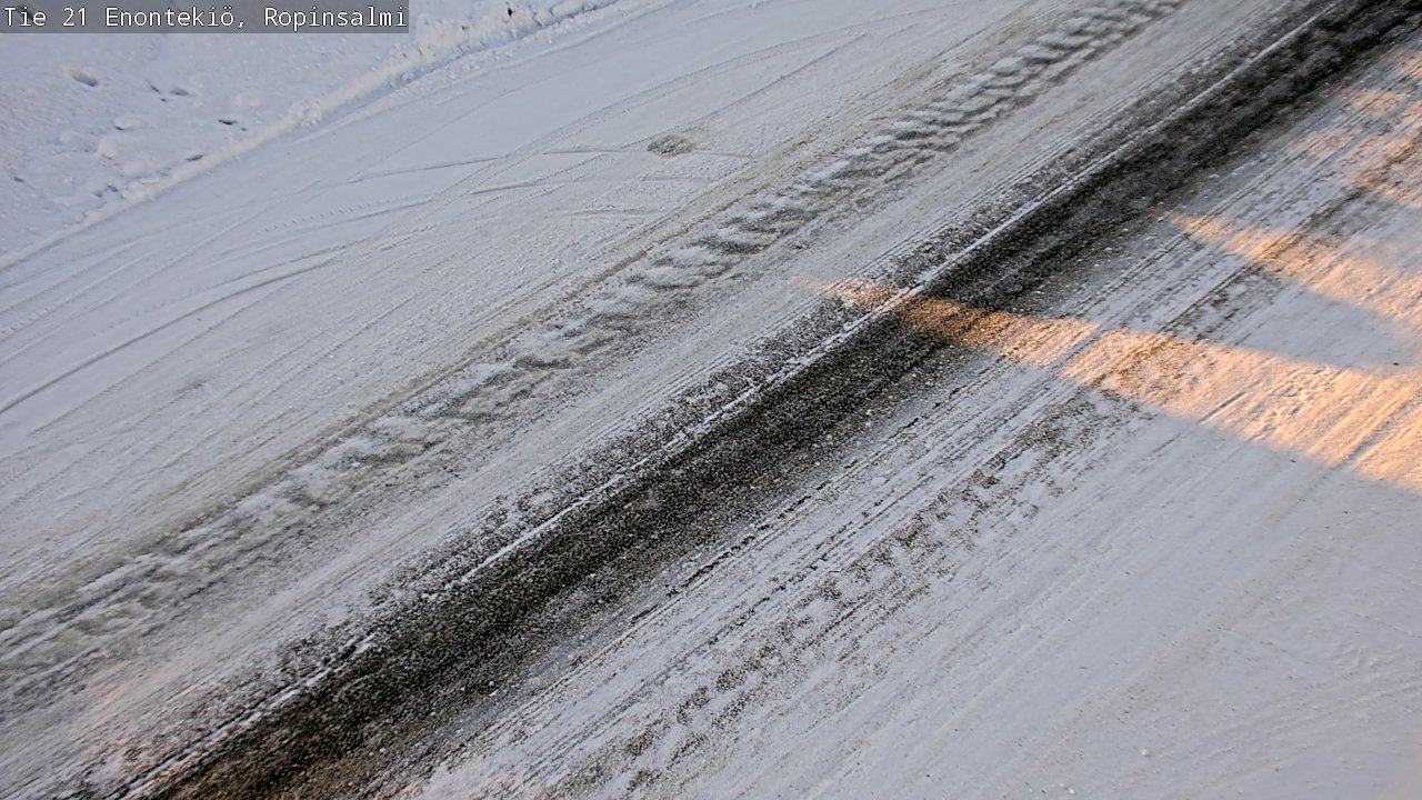 Weather Camera Image Road 21 Enontekiö, Ropinsalmi, Enontekiö, Lappi